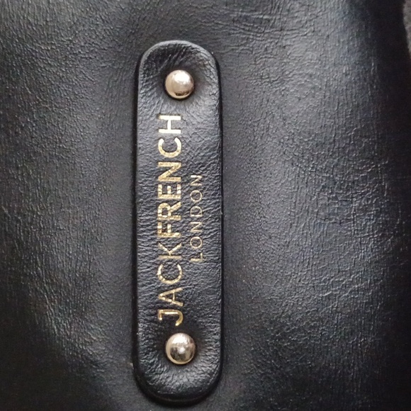 Jack French London Pebbled Leather Double Handle Zip Top Bag - Picture 2 of 12